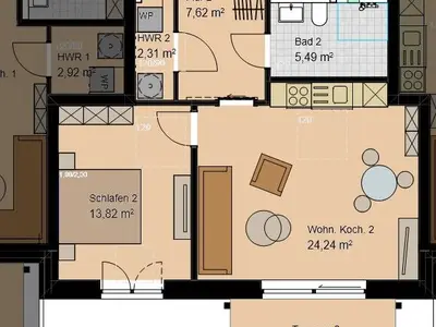 Ferienwohnung für 2 Personen (56 m²) in Dahme 7/7