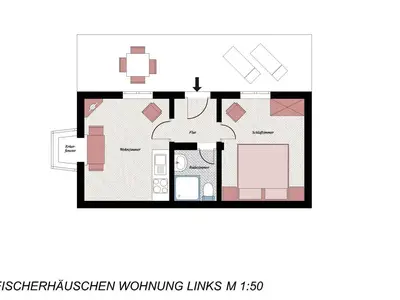 Ferienwohnung für 2 Personen (32 m²) in Baltrum 7/7