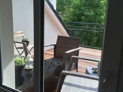 Blick auf den Balkon