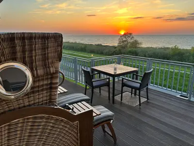 Dachterrasse mit Strandkorb
