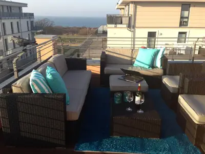 Dachterrasse mit Meerblick