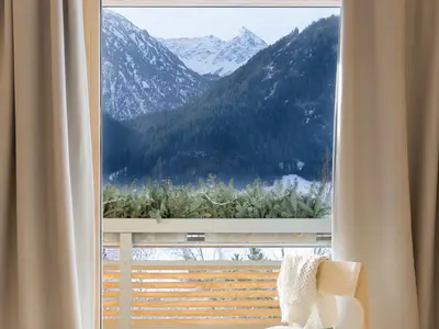 Blick aus dem Bett im nesthäkchen