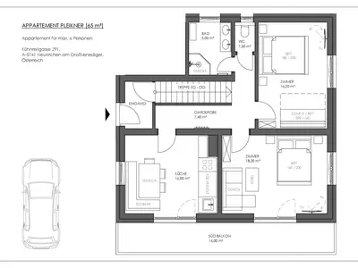 Grundriss Appartement Pleikner Tauernluft
