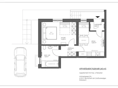 Grundriss Appartement Pleikner Waldblick