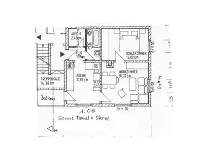 Fewo Sonne, Mond und Sterne-Grundriss