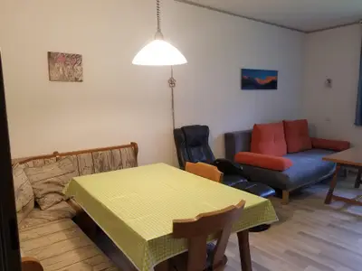 Essecke im Wohnzimmer