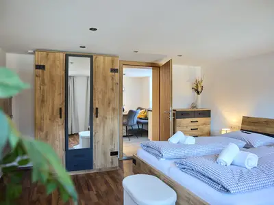 Schlafzimmer Ferienwohnung Naturblick