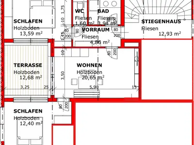 Ferienwohnung Grundriss Sterndal