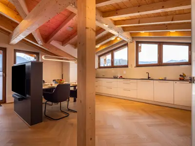 Küche Ferienwohnung Himmel, Zirbe & Gebirge