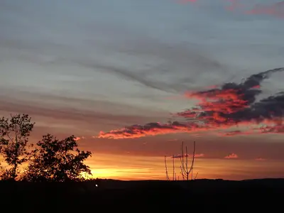 abendlicher Blick von der Terrasse