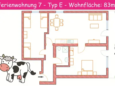Hardthof Sauerland - Wohnbeispiel Ferienwohnung Typ E