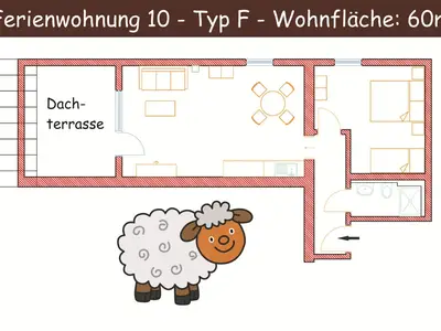 Hardthof Sauerland - Wohnbeispiel Ferienwohnung Typ F