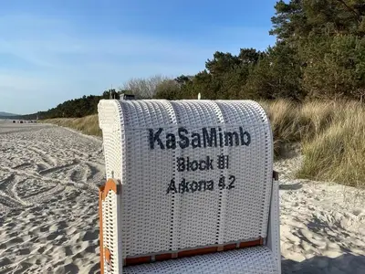 Strandkorb am Strand
