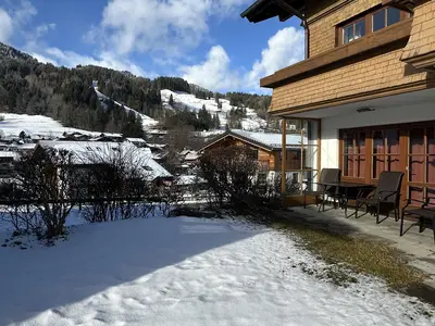 Pistenblick von der Sonnenterrasse