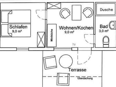 Ferienwohnung für 2 Personen (21 m²) in Loddin (Seebad) 3/10
