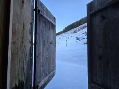 Aussicht vom Ferienhaus [Winter]