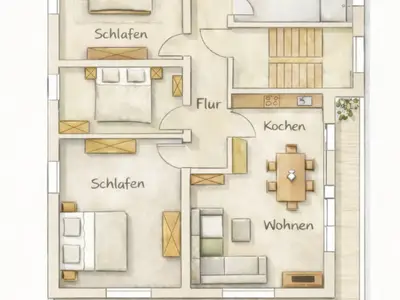 Grundriss Ferienwohnung "Simon"
