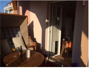 ein gemütlicher Platz auf der Terrasse