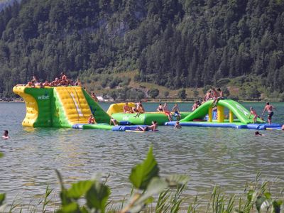 Der neue Aqua-Funpark am Ostufer Walchsee