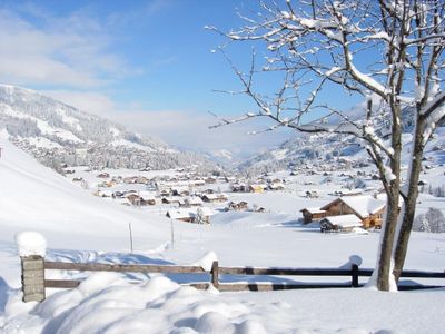 Aussicht Winter, Richtung Dorf
