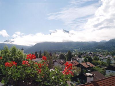 Aussicht vom Balkon auf Reutte