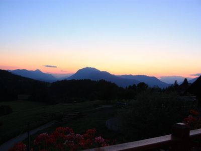 Sonnenuntergang vom Balkon