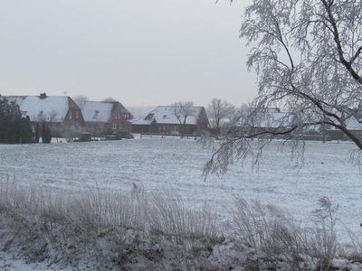 Winterblick auf das Dorf Eggeloge