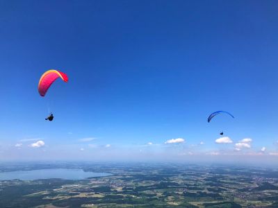 Gleitschirmflieger am Hochfelln