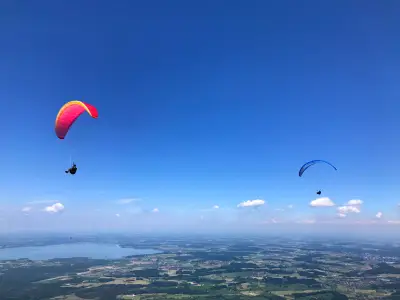 Gleitschirmflieger am Hochfelln