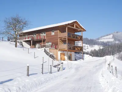 Winteransicht Ferienhaus Schwarzenbach
