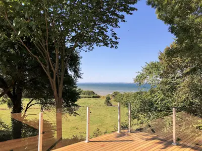 Große Dachterrasse mit Blick auf die Flensburger Förde