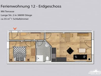 Ferienwohnung für 2 Personen (41 m²) in Stiege 5/10