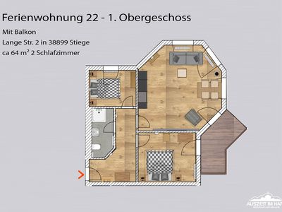 Ferienwohnung für 4 Personen (64 m²) in Stiege 5/10