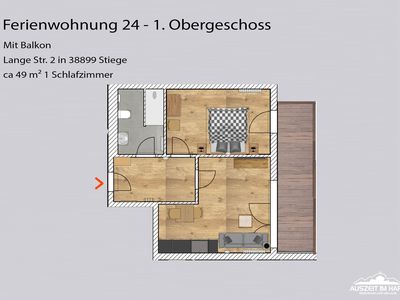 Ferienwohnung für 2 Personen (54 m²) in Stiege 5/10