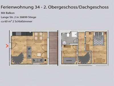 Ferienwohnung für 4 Personen (53 m²) in Stiege 5/10