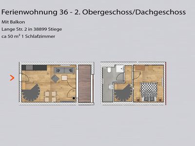 Ferienwohnung für 2 Personen (50 m²) in Stiege 5/10