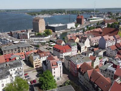 Quartier und Hafenviertel von oben