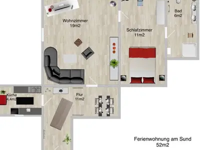 Ferienwohnung für 2 Personen (57 m²) in Stralsund 5/10