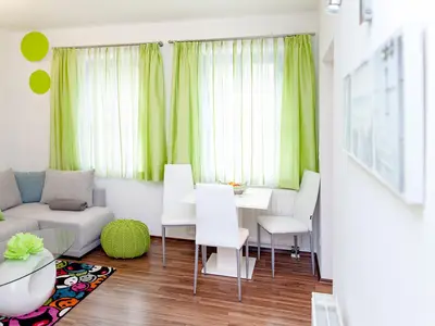 Wohnbereich Ferienwohnung Apfelgrün (Foto by www.fotospass.at)