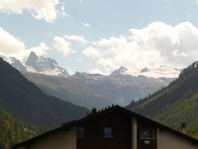 Aussicht vom Balkon
auf das Kleine Matterhorn