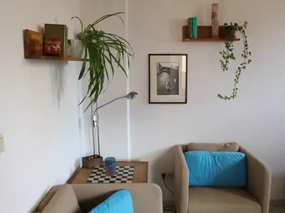 Sitzecke mit Schachtisch