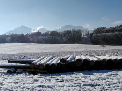 Winteridylle bei strahlendem Sonnenschein