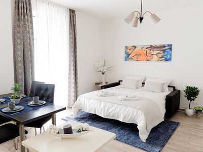  Ferienwohnung ble - blau Schlafzimmer