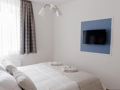 Ferienwohnung ble - blau  Schlafzimmer 