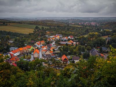 Blick von der Stecklenburg auf den Ort