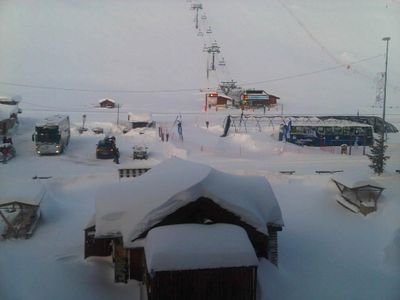 Blick vom Balkon im Winter