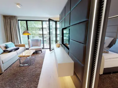 Luxuriöse Ferienwohnung mit Sauna und Balkon in strandnaher Lage