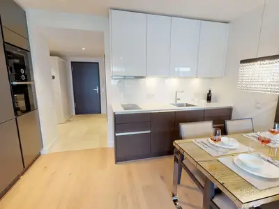 Luxuriöse Ferienwohnung mit Sauna und Balkon in strandnaher Lage