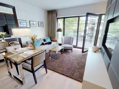 Strandnahe, luxuriöse Ferienwohnung mit Balkon & Sauna - Hundefreundlich