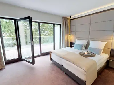Luxus Ferienwohnung mit Balkon & Sauna  - Hundefreundlich & strandnah